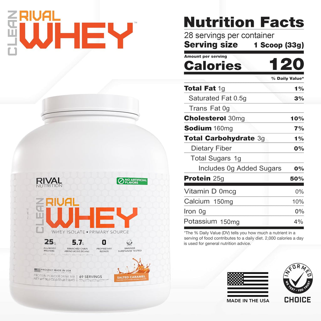 Naturally Flavored Rival Whey - Salted Caramel - 5lb