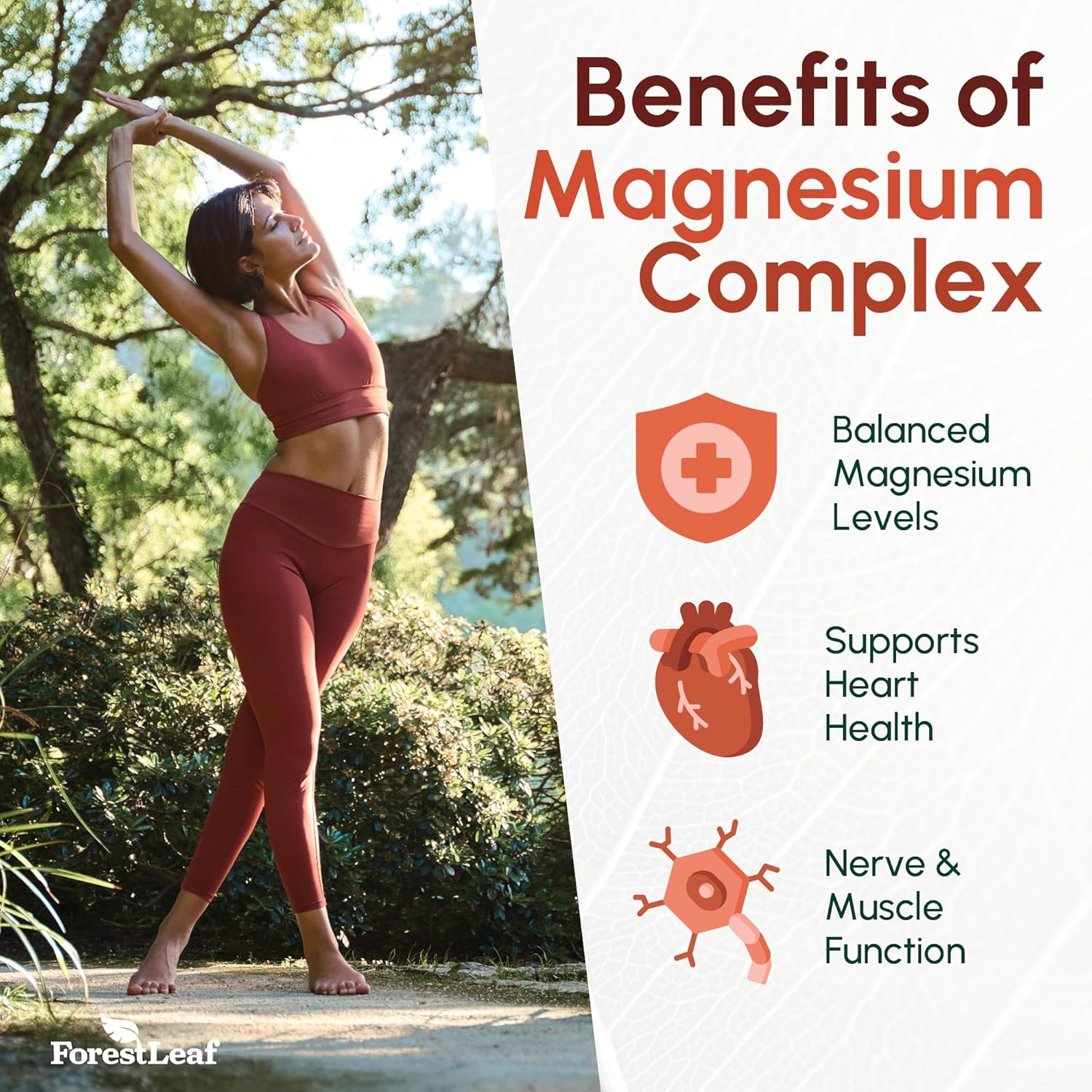 Magnesium Glycinate 500mg Complex - Magnesium Supplement Capsules for Sleep and Calmness - Non-GMO, 3rd Party Tested - 150 Pills for Women & Men by ForestLeaf