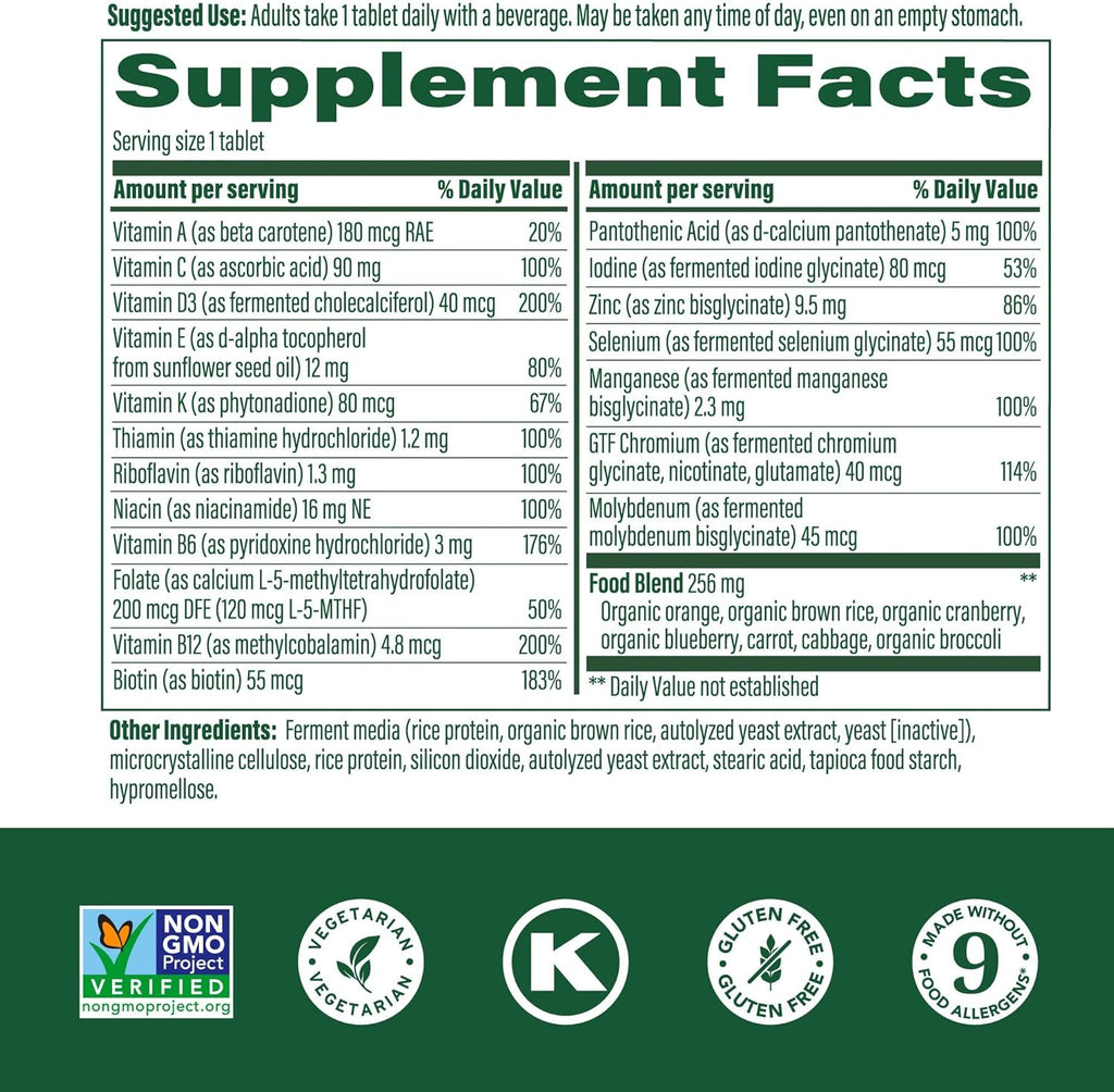 MegaFood Women's 55+ One Daily Multivitamin for Women - with Vitamin A, C, D3 & E for Optimal Aging Support - Plus Real Food - Bone & Immune Support Supplement - Vegetarian - 120 Tabs