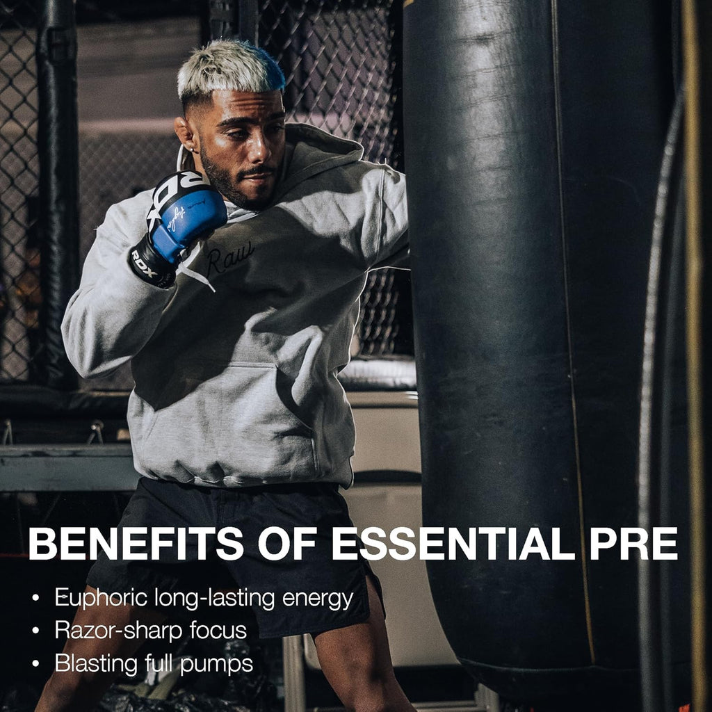 RAW Nutrition - Essential Pre - Chris Bumstead Pre Workout Formula, Sports Nutrition Pre-Workout Powders | Men & Womens Drink, Energy Powder for Working Out (Peach Mango)