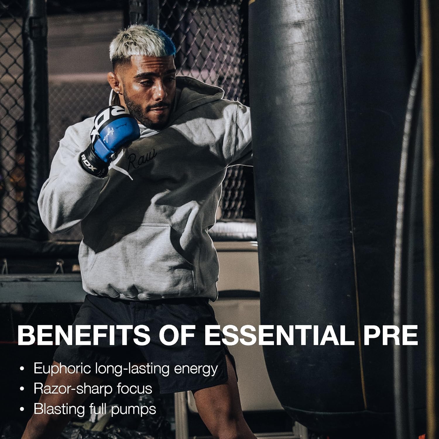 RAW Nutrition - Essential Pre - Chris Bumstead Pre Workout Formula, Sports Nutrition Pre-Workout Powders | Men & Womens Drink, Energy Powder for Working Out (Peach Mango)