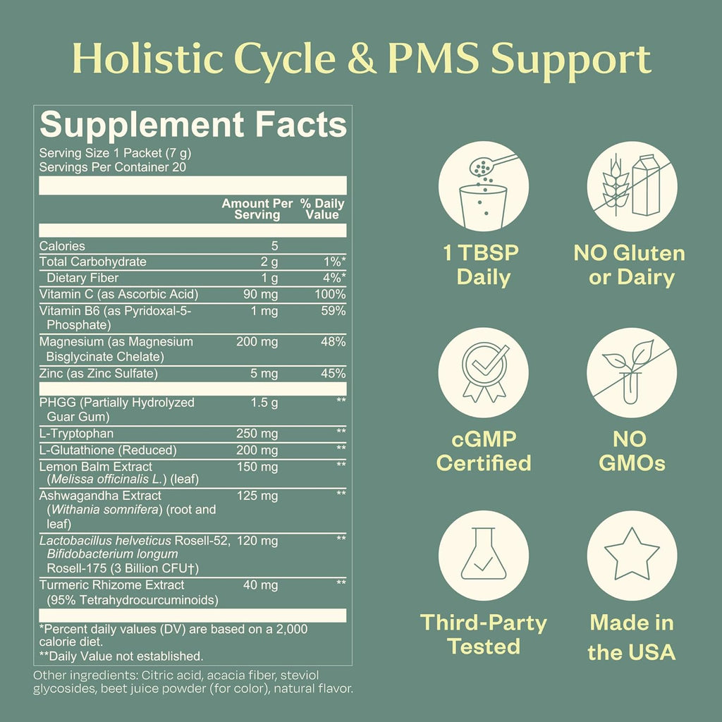 BOND Cycle Care - Hormone Balancing Prenatal Vitamins for Women - Supports PMS, Regular Menstrual Cycles, Mood Swings with Ashwagandha, Magnesium, Probiotics - Strawberry Drink Mix - 20 Travel Packs