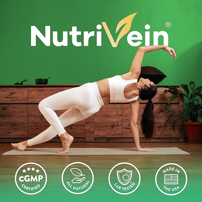 Nutrivein Ashwagandha for Men & Women - 1600mg - Enhanced with Black Pepper - High-Absorption Root Powder Ashwagandha Supplements for Mood Balance, Restful Sleep, & Focus - 120 Vegan Capsules