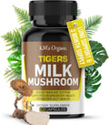 KM's Organic Tiger’s Milk Mushroom Supplement 10:1 Extract (Lignosus Rhinocerus) – Respiratory & Immune Support, Gut Health – 450 mg, 90 Vegan Capsules