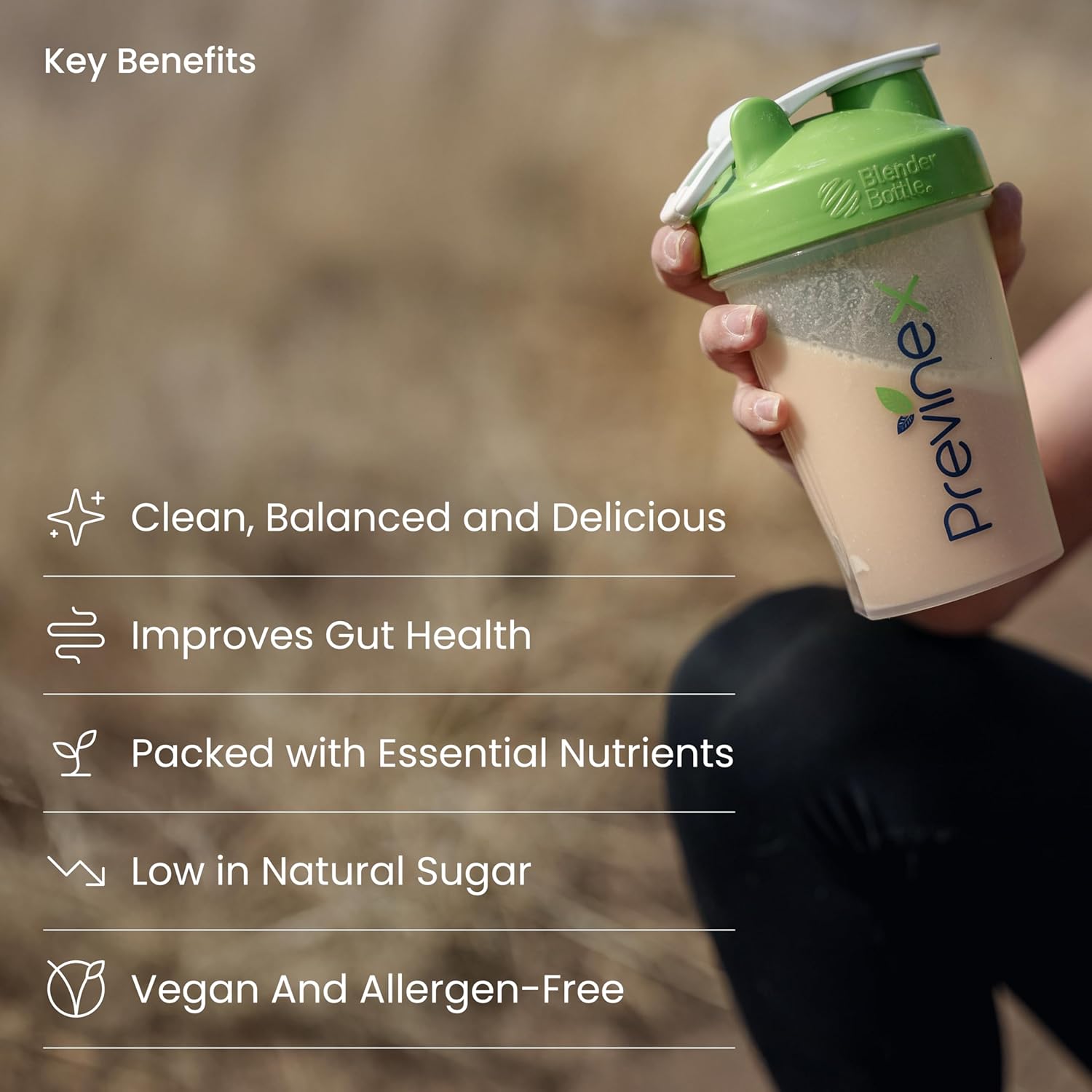 Nourify Plus Plant-Based Protein Shake - All Natural Vegan Protein Powder, High Protein & Low Sugar, Gluten Free, Soy Free & Dairy Free, Vanilla Protein Powder (27.7 oz)