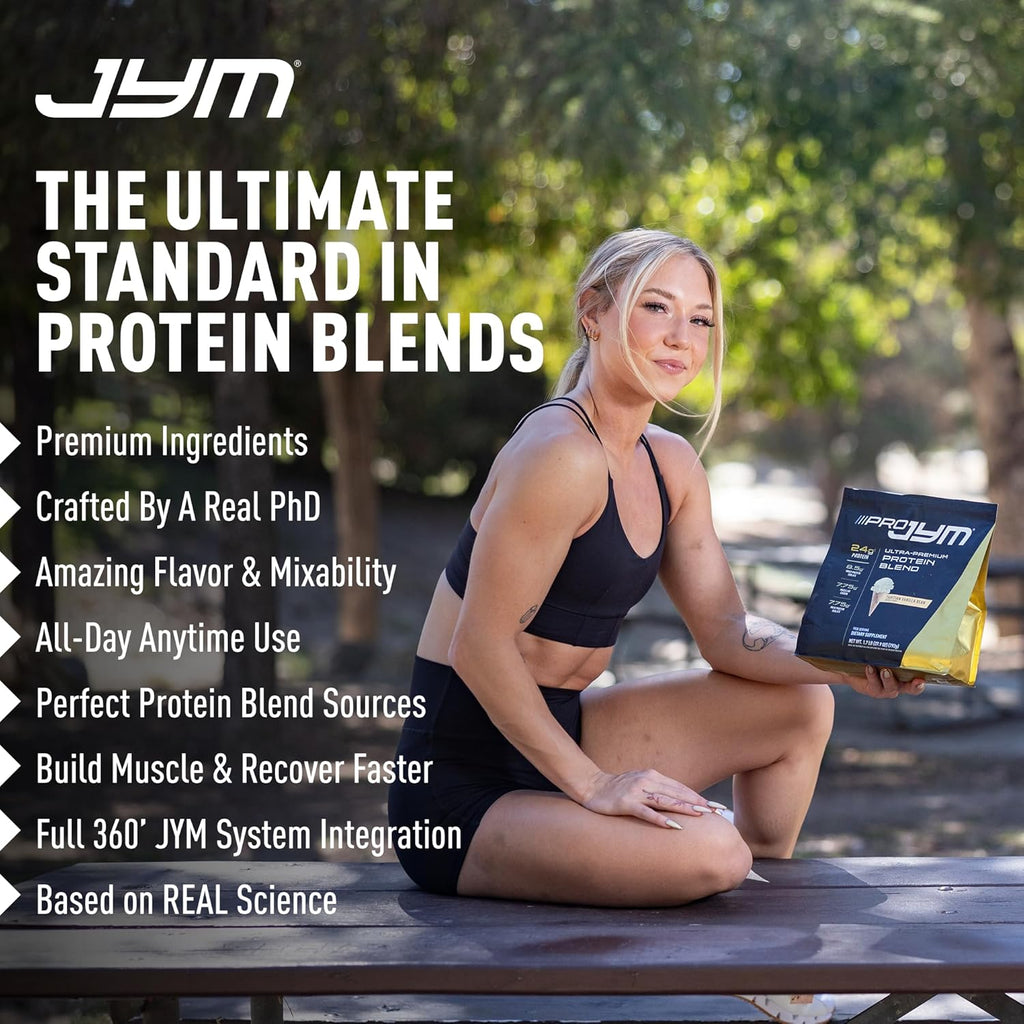 Pro JYM Chocolate Cookie Crunch Protein Powder - Whey Protein Isolates, Casein, & Milk Protein, Lean Muscle Building for Men & Women, JYM Supplement Science, 45 Servings