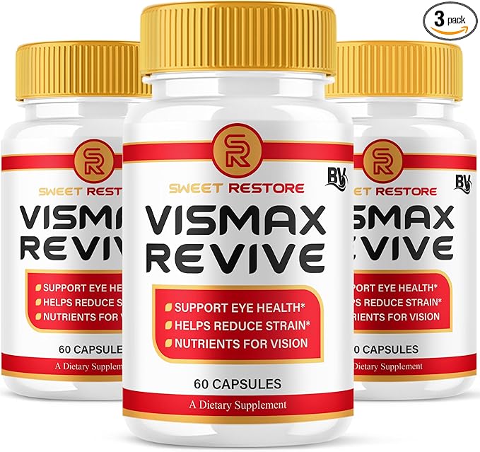 BLUE VIBE VisMax Revive Maximum Strength Overall Vision & Wellness Support Supplement, VismaxRevive Advanced Premium Vision Support and Eye Health Formula Supplement Pills (3 Pack - 180 Capsules)