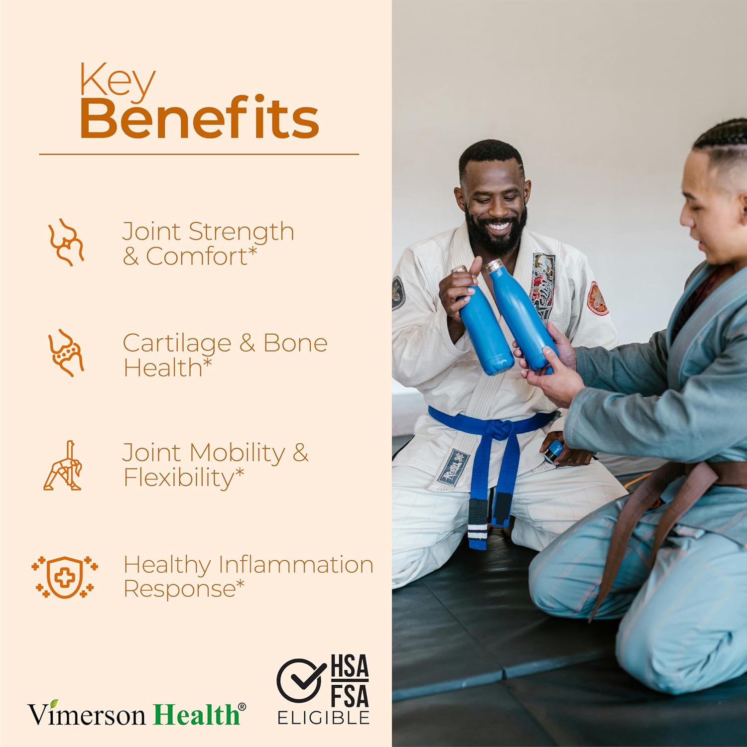 Glucosamine with Hyaluronic Acid, Black Pepper, MSM & Boswellia - 5-in-One Joint Support Supplement. Antioxidant & Inflammatory Support - Joint Health, Flexibility and Comfort. FSA Eligible 2 Pack
