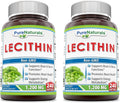 Pure Naturals Lecithin 1200 mg Softgels Supplement | High Potency | Non-GMO | Gluten Free (240 Count | 2 Pack)