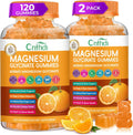 Magnesium Glycinate Gummies for Adults, High Absorption Magnesium Gummies with L-Threonate, Calcium, Vitamin B6, D3, Sugar Free Chews for Relaxation, Stress Relief, Night Rest