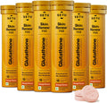 SETU Glutathione Effervescent Tablets with 500mg L-Glutathione & Vitamin C | Sugar-Free Antioxidant Supplement | Orange (Pack of 6)