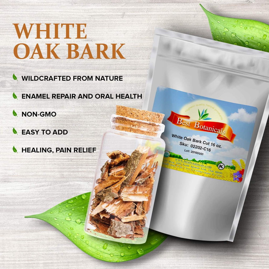 Best Botanicals White Oak Bark Cut 16 oz.