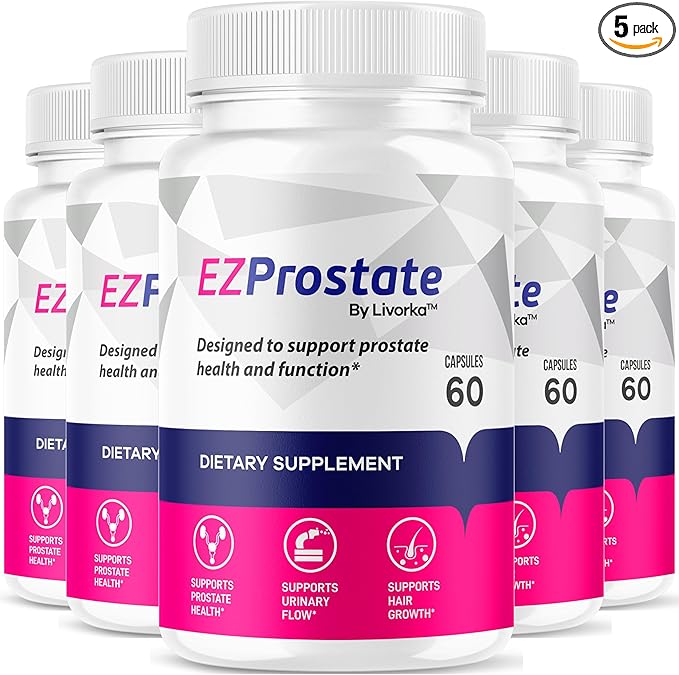 (5 Pack) EZ Prostate Supplement, EZ Prostate Capsules, EZ Prostate Pills, EZ Prostate, EZ Prostate Pills for Men, EZprostate Supplement for Men, EZ Prostate Advanced Formula, 300 Capsules for 5 Months