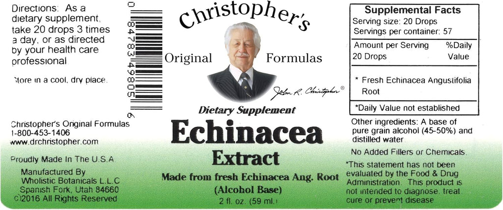 Dr. Christopher's Echinacea Angustifolia Root Alcohol Extract 2 oz