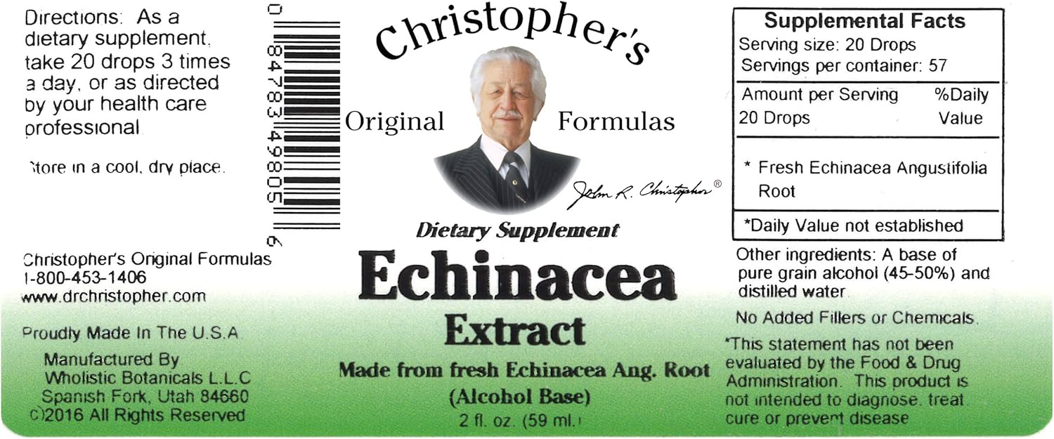 Dr. Christopher's Echinacea Angustifolia Root Alcohol Extract 2 oz