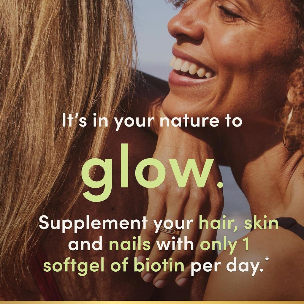 Nature’s Bounty Biotin Supplement, Supports Healthy Hair, Skin & Nails, 5000mcg, 72 Rapid Release Softgels