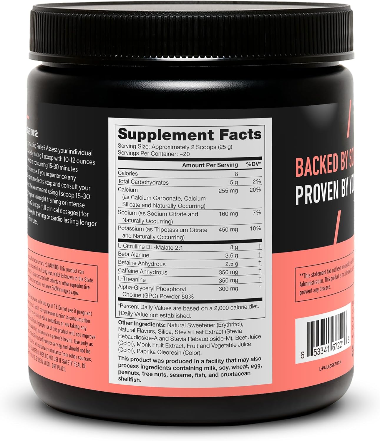 LEGION- All Natural Nitric Oxide Preworkout Drink to Boost Energy, Creatine Free, Naturally Sweetened, Beta Alanine, Citrulline, Alpha GPC (Strawberry Kiwi)