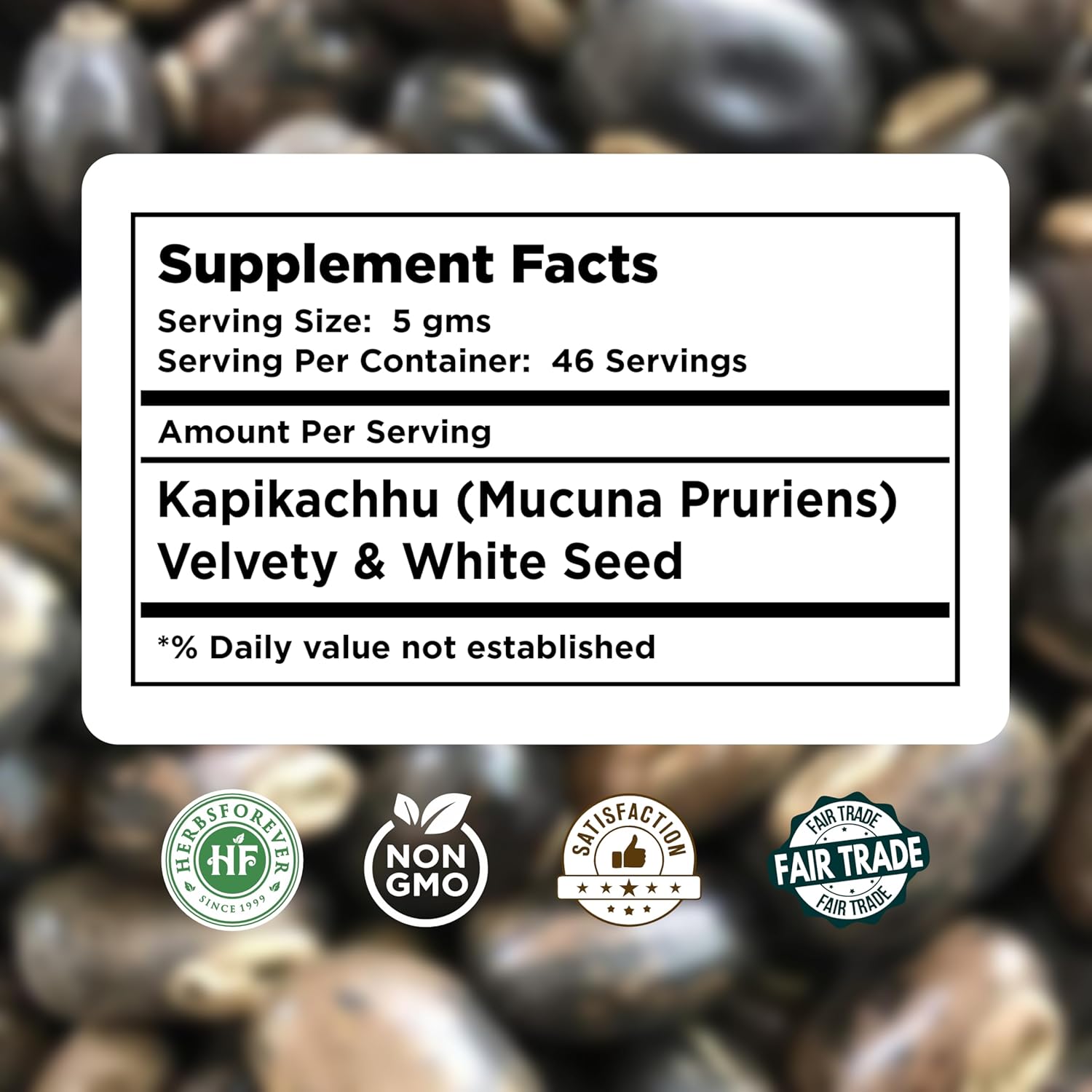 Mucuna Pruriens Seed Powder 2X Potency Extract (2:1) | Purple & Yellow Seeds Blend, Velvet Bean, Non-GMO, Vegan, 230g | Supports Energy, Vitality, and Overall Wellness