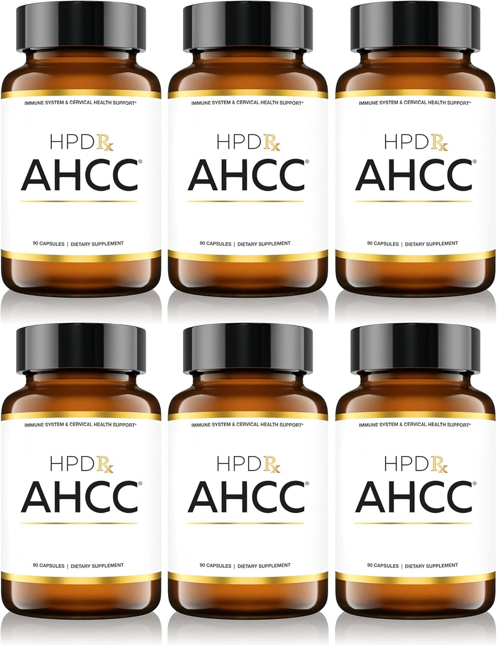 Premium AHCC & Shiitake Mushroom 1100 mg per Serving Supplement, Natural Immunity Booster, Maintains Natural Killer Cell Activity | AHCC is Proven in 30+ Studies | 180-Day Supply, 6-Pack