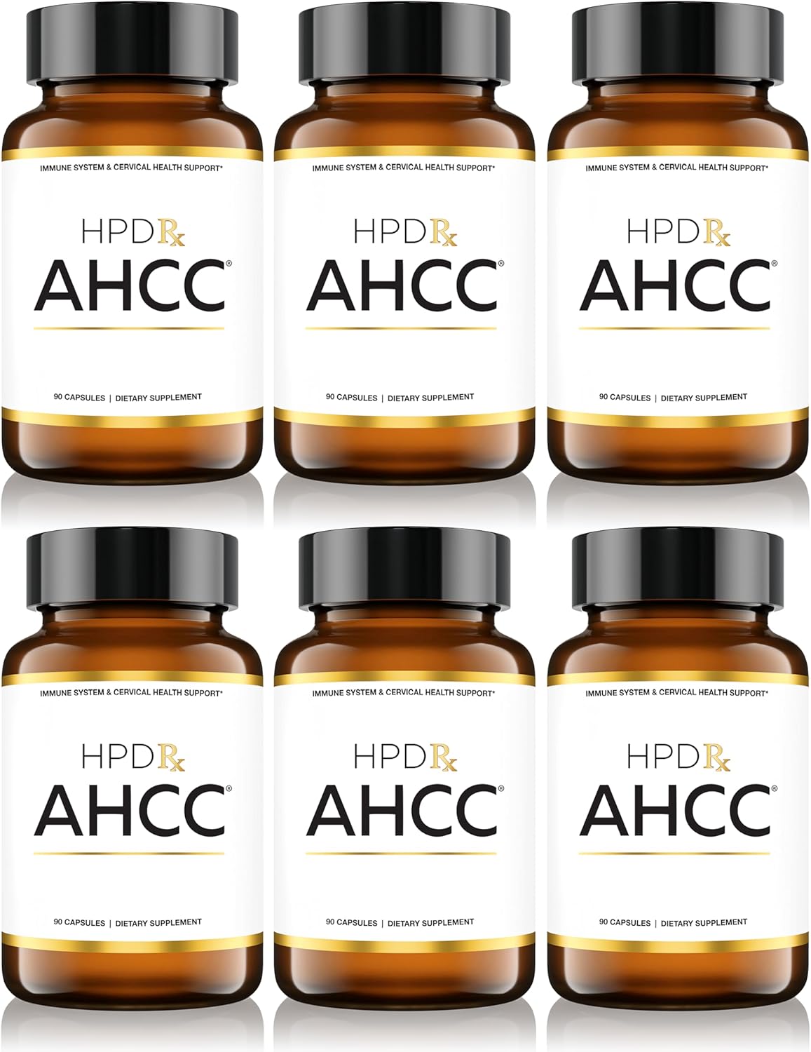 Premium AHCC & Shiitake Mushroom 1100 mg per Serving Supplement, Natural Immunity Booster, Maintains Natural Killer Cell Activity | AHCC is Proven in 30+ Studies | 180-Day Supply, 6-Pack