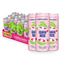wildwonder Sparkling Probiotic Drink 12pk, For Gut Health & Immune Support, Guava Rose, 5g Prebiotic Fiber, Live Probiotics, Organic, Vegan, Low Sugar, 12 Pack, 12oz Can, As Seen on Shark Tank