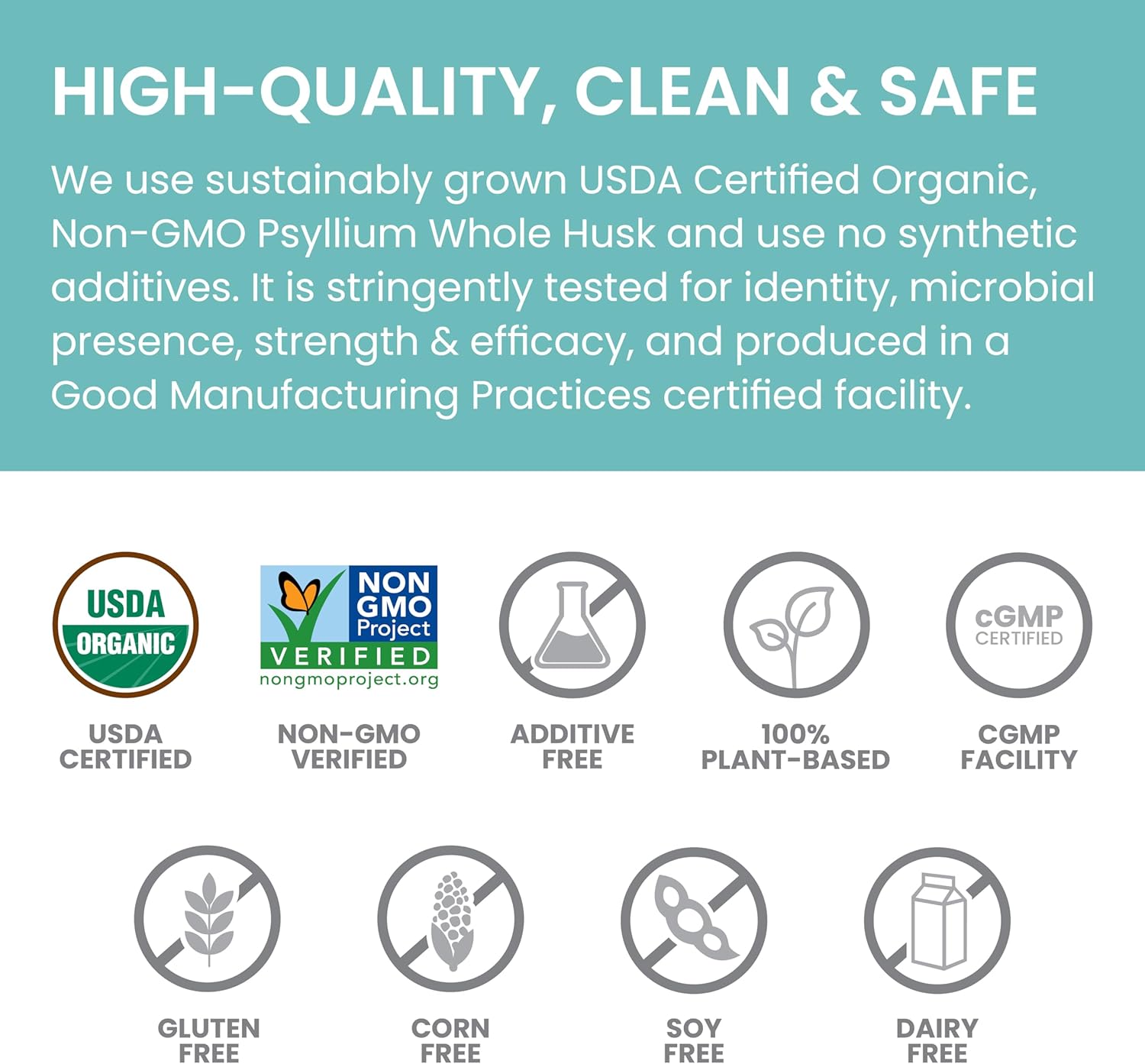 Himalaya Organic Psyllium Whole Husk, Natural Daily Fiber Supplement, Regularity, Appetite Management, USDA Certified Organic, Non-GMO, 56-Tablespoon Supply, Unflavored, 12 Oz