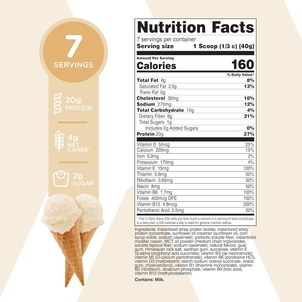 TransformHQ Meal Replacement Shake Powder 7 Servings (Vanilla) - Gluten Free, Non-GMO