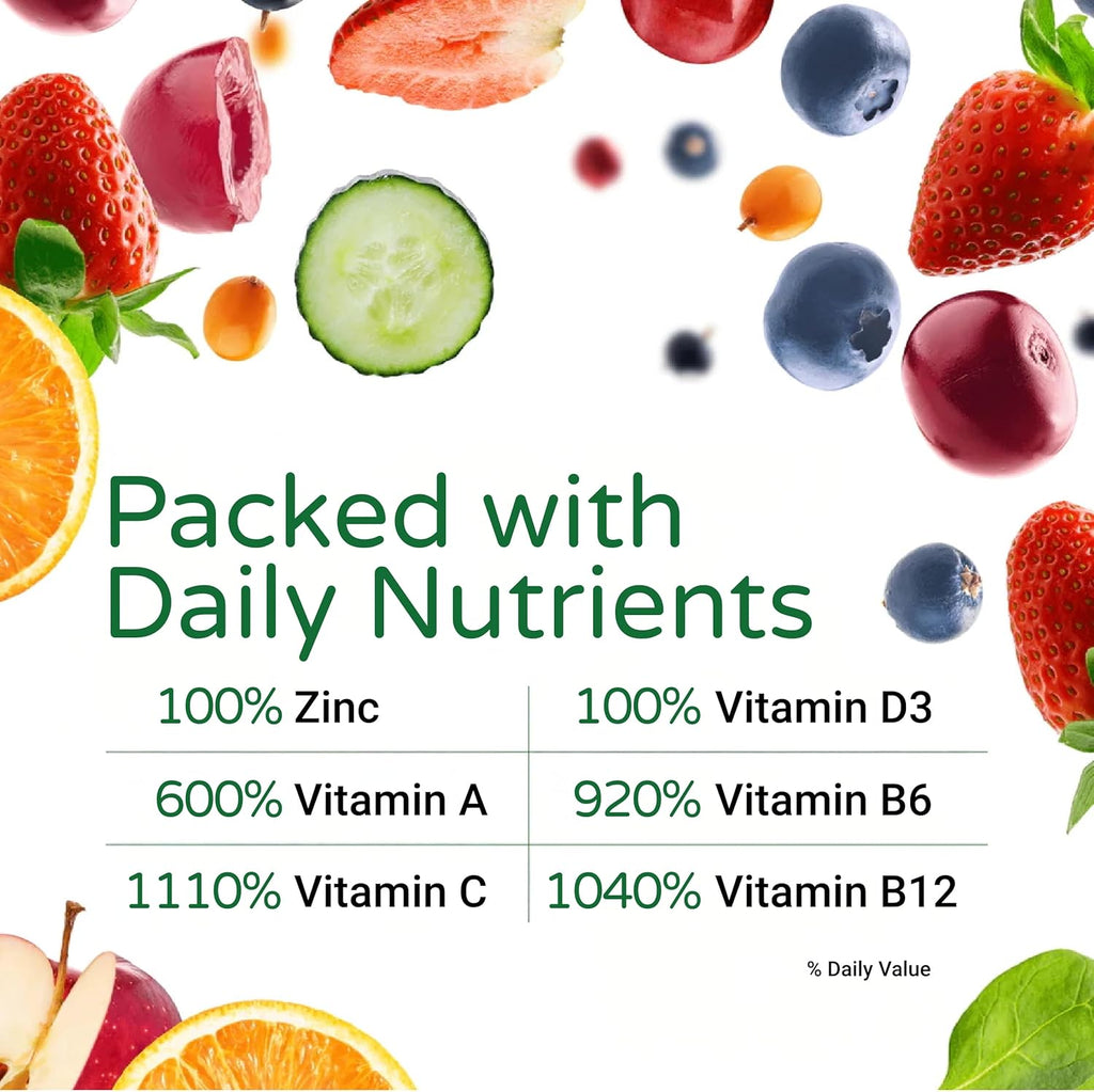 FeelGood Superfoods Vita Fruits and Veggies Immune Support Shot Supplements, Orange Flavor, Pack of 10 Immunity Shots, Immune System Booster Drink Made with 25 Organic Fruit & Vegetables