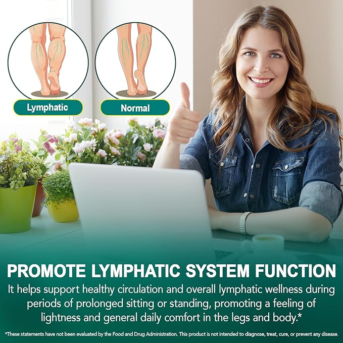 Lymphatic Drainage Supplements-4275mg Echinacea, Dandelion, Burdock Root|21-In-1 Botanical Complex for Lymph System, Balance, Cleanse, Overall Vitality, Less Bloating|Safe & Clean Formula|240 Softgels