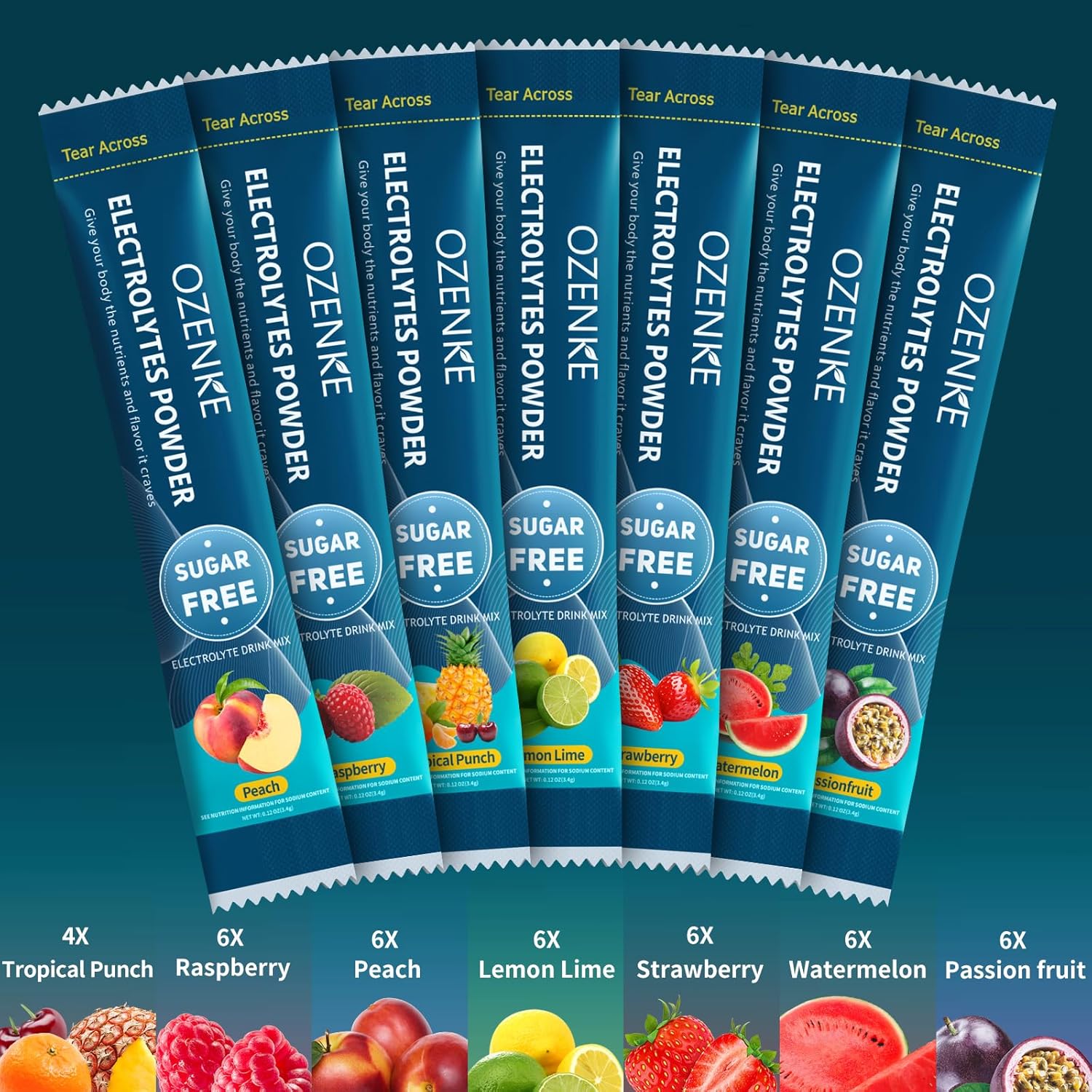 Electrolytes Powder Packets, Hydration Packets, Electrolyte Drink Mixes for Rapid Hydration, 7 Flavors, 0 Sugar, 0 Calorie (40 Servings (Pack of 1), Variety Pack)