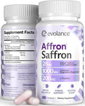 Saffron Supplements Extract for Stress & Mood Support – Affron 28mg, Magnesium Glycinate 1000mg, L-Theanine 200mg – High Absorption, Sleep & Focus Support, Melatonin-Free, 60 Veggie Capsules