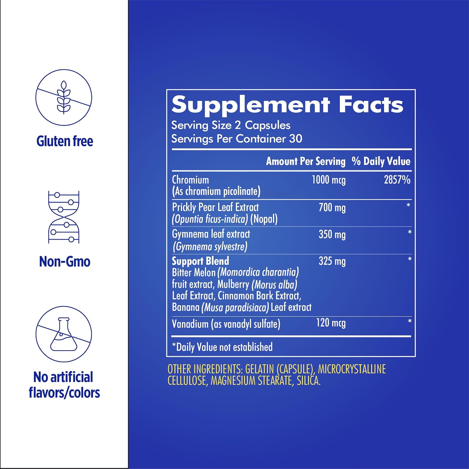 Santo Remedio Super Nopal, Exclusive Formula with Nopal, Gurmar (Gymnema Silvestre), Chromium Picolinate and Vanadyl Sulfate. 60 Capsules (30 Servings)