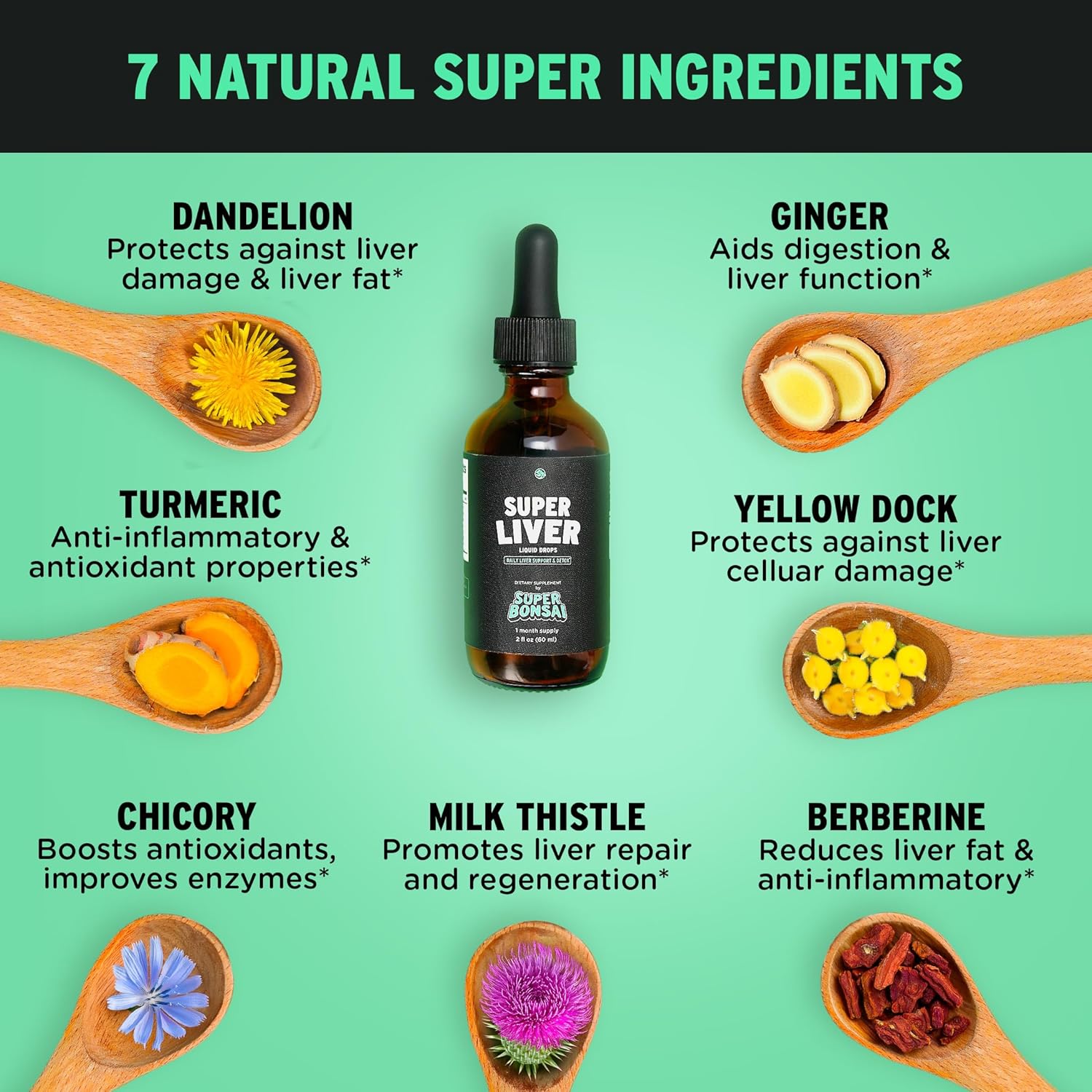 SUPERBONSAI Super Liver Support with Milk Thistle - All Natural Liver Cleanse Detox & Repair Aid - Doctor-Formulated Liver Supplement - Liquid Herbal Formula for Liver Health - 3 Month Supply (3 Pack)