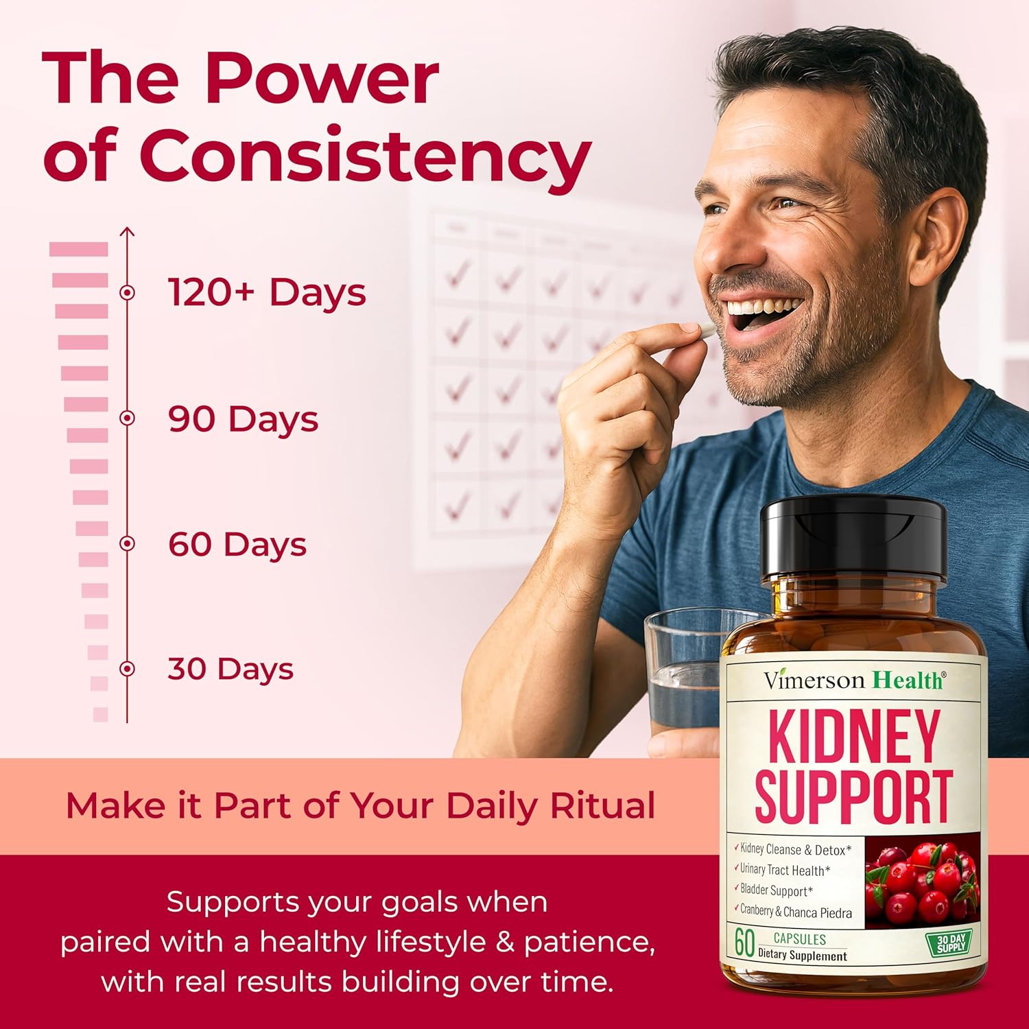Ultra Kidney Cleanse Detox & Repair with Astragalus Root, Chanca Piedra, Cranberry Extract 30% & Stinging Nettle – Kidney Support Supplement for Bladder & Urinary Tract Health, 60 Cranberry Pills