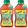Kelley's 100% Organic Raw & Unfiltered Honey, USDA Certified, 24-ounce Squeeze Bottle – All Natural, Flavor-Rich Honey for Fruits, Yogurt, Smoothies, Acai Bowls, Tea - Natural Sugar Substitute