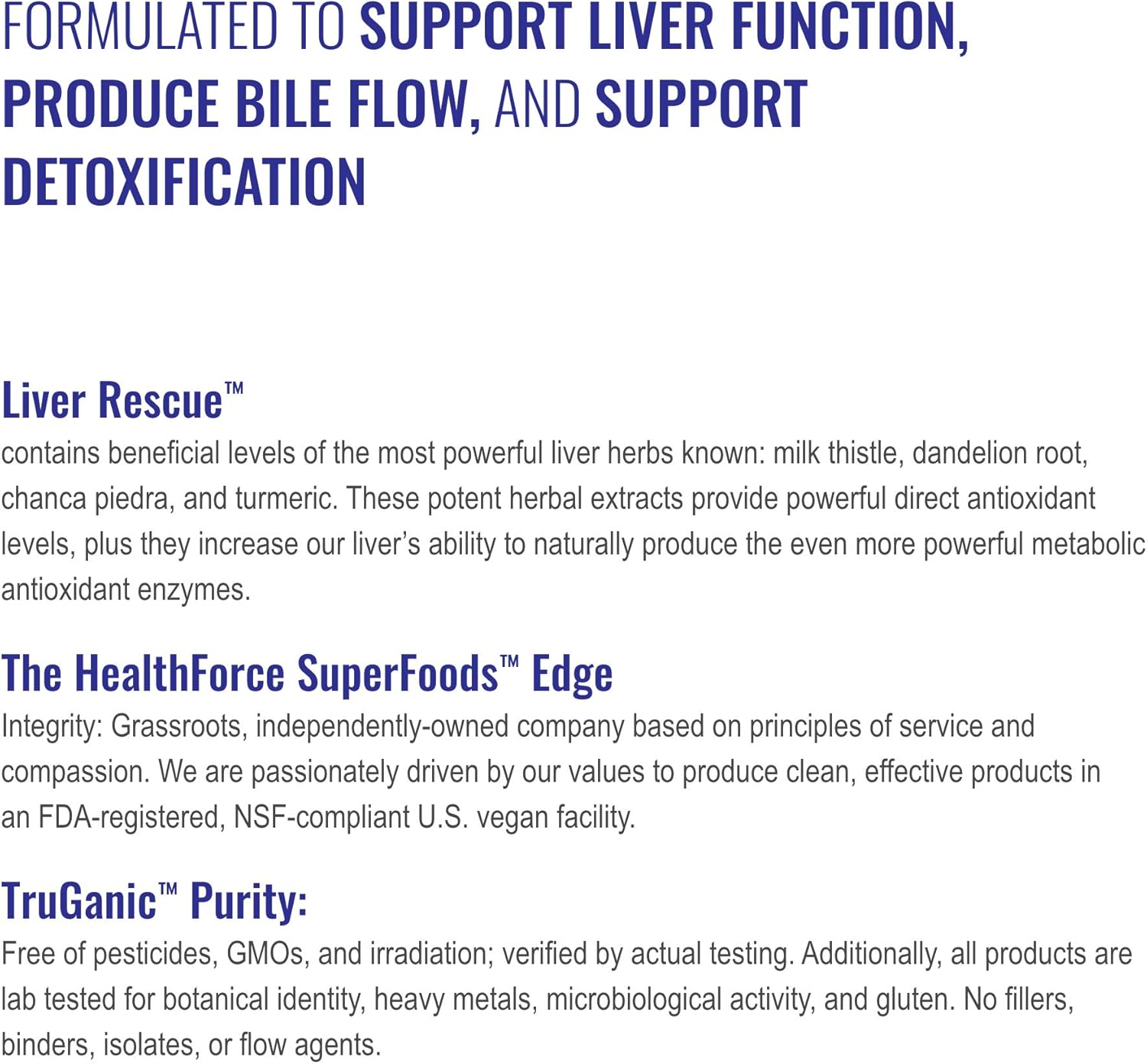 HealthForce SuperFoods Liver Rescue - Natural Liver Cleanse - with Milk Thistle & Dandelion Root - Gluten-Free & Vegan - 120 Capsules