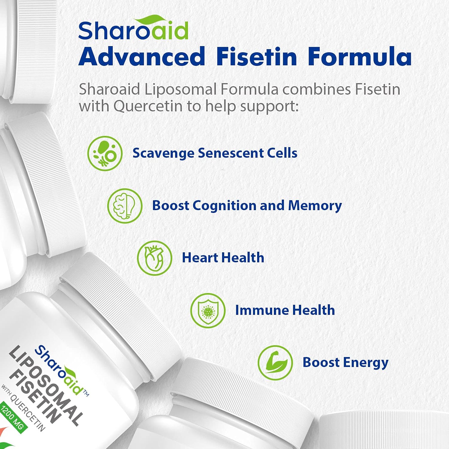 Liposomal Fisetin with Quercetin Supplements 1200 mg per Serving,High Absorption Polyphenols Antioxidants for Women,Men,Non-GMO,Gluten-Free,3 Bottle-180 Softgels