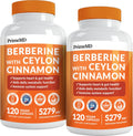 21-in-1 Berberine Supplement with Ceylon Cinnamon with Chromium, Bitter Melon and Green Tea Extract and Black Pepper Extract 5X for Energy & Metabolism Support with 5279 mg (120 ct, Pack of 2)