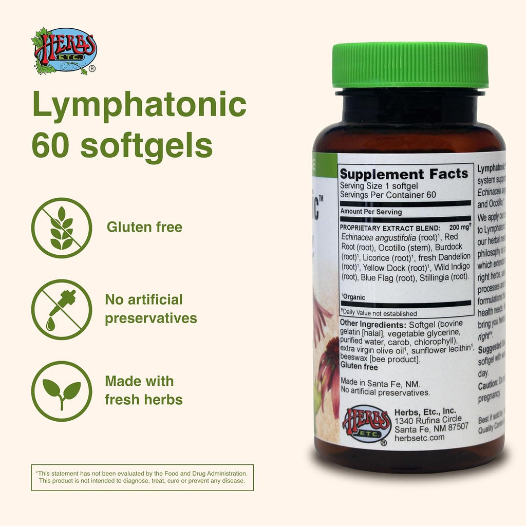 Herbs ETC. Lymphatonic Sg, 60 CT