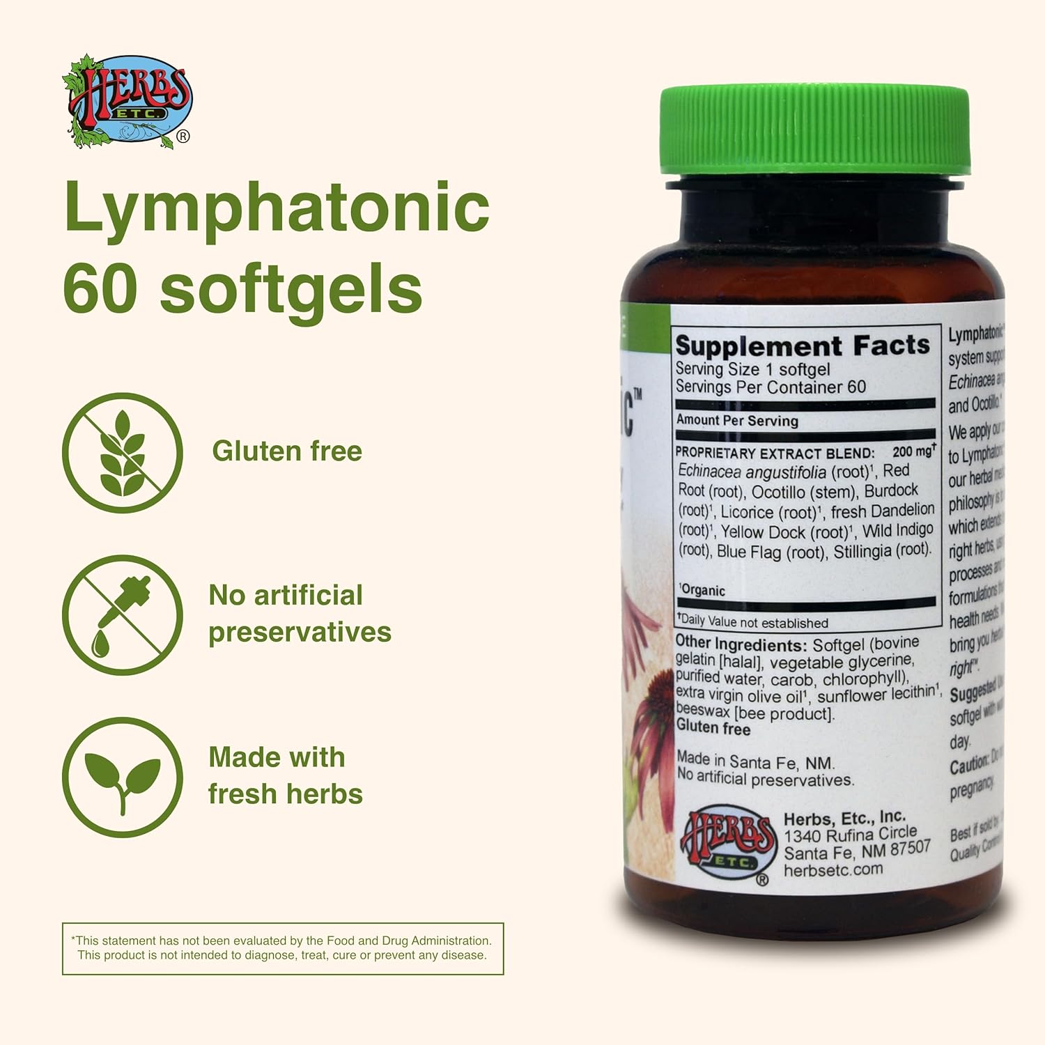 Herbs ETC. Lymphatonic Sg, 60 CT