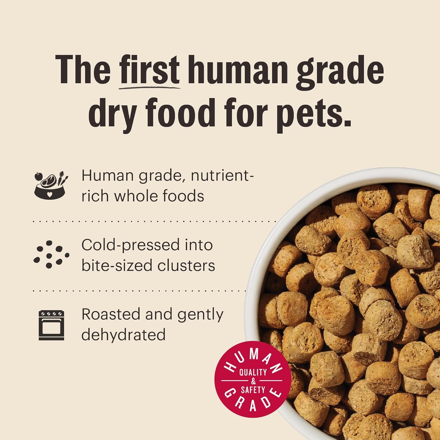 The Honest Kitchen Whole Food Clusters Whole Grain Chicken & Oat Dry Dog Food, 5 lb Bag