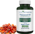 Organic Flaxseed Oil 1,000 mg Omega-3, Immune System Booster with Omega 3,6,9 from Natural ALA, Supports Healthy Hair, Skin and Nails, 100 Rich Liquid Softgels Per Bottle