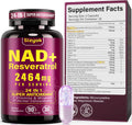 NAD Supplement 1100mg Pure Organic, Liposomal NAD Resveratrol Supplement for Women and Men, Boosts NAD+ Levels