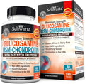 Glucosamine Chondroitin MSM Joint Support Supplement - Collagen Peptides, Turmeric and Ginger, Hyaluronic Acid, Glucosamine Chondroitin Sulfate for Joint Comfort - Gluten Free, Non GMO, 180 Capsules