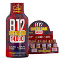 B12 Overload Extra Strength Energy Shot – Pomegranate – 260mg Caffeine, 14000% B12, Electrolytes – Energy & Vitality Support – Zero Sugar No Calories – Vegan, Kosher, Gluten-Free – 1.93 fl oz, 10-Pack