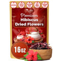 TOG999, Premium Hibiscus Flowers 16oz | Dried Petals | Naturally Caffeine-Free Herbal Tea | Vibrant Color & Tart Floral Flavor | Non-GMO, Gluten-Free, Vegan | Perfect for Tea, Beverages, and Crafts