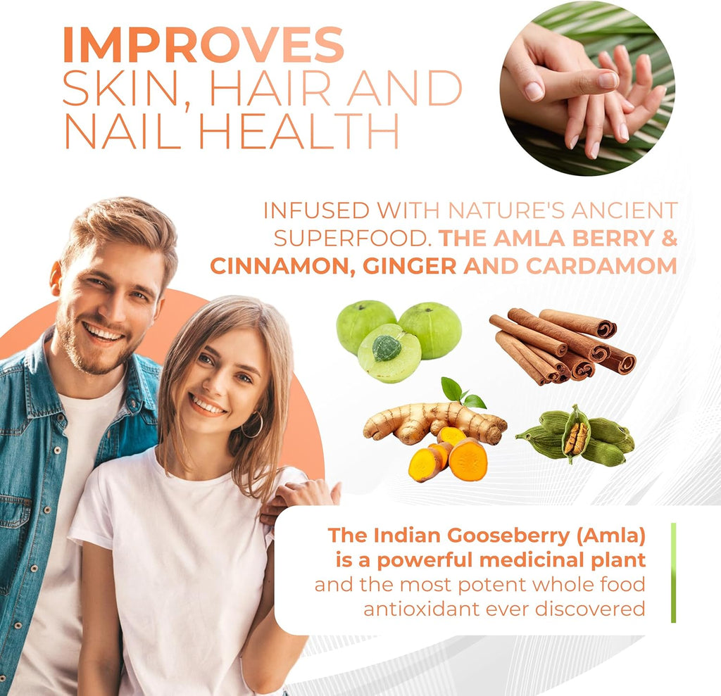 Amla Powder Superfood Supplement with Pumpkin Spice, 20x Ultra Concentrated Amla, Made with Cinnamon, Ginger, Nutmeg, Cloves, Allspice, Cardamom, Indian Gooseberries, Pumpkin Spice, 90 Servings