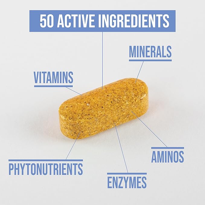 Rule1 Men's Multi - Men's Daily Vitamins, Essential Minerals, Superfoods, Digestive Enzymes, Amino Acids, & Antioxidants for Active Lifestyles and Wellness Support (90 Tablets, 30 Day Supply)