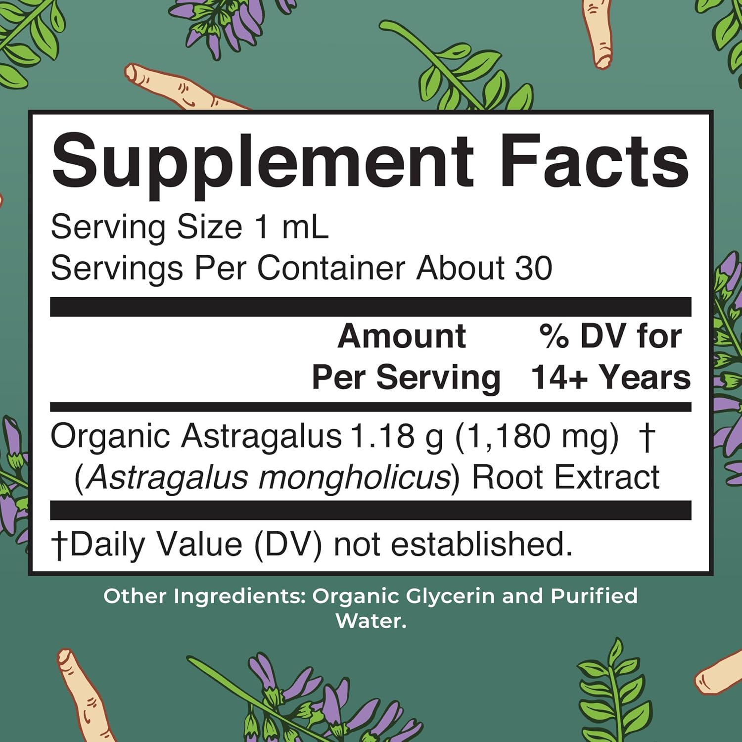MaryRuth Organics Astragalus Root, Sugar-Free, USDA Organic, Astragalus Extract for Immune Support and Focus, Herbal Liquid Drops, Non-GMO, Vegan, 1 Fl Oz