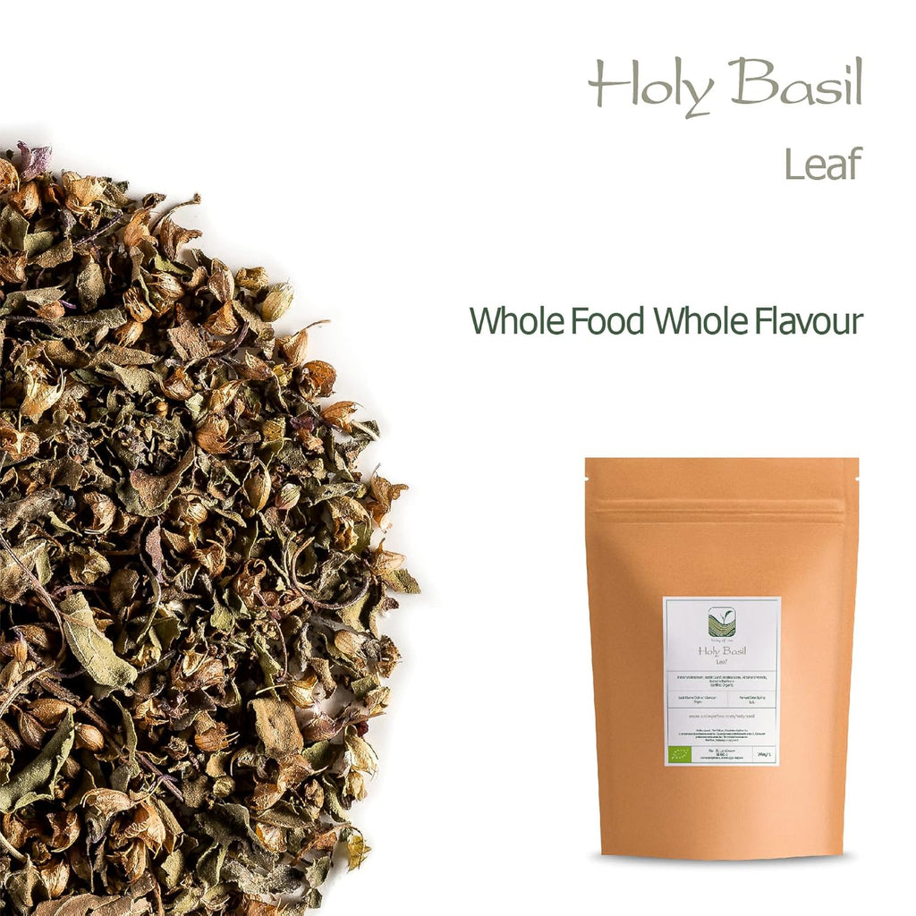 Tulsi Holy Basil Organic Tea - Sweet Green Delicacy - Herbal Thulasi or Tulasi - Holy Basil Herb Tea Organic Holy Basil Tea Organic Tulsi Tea Dried Tulsi Holy Basil Dried Tulsi Basil Holy